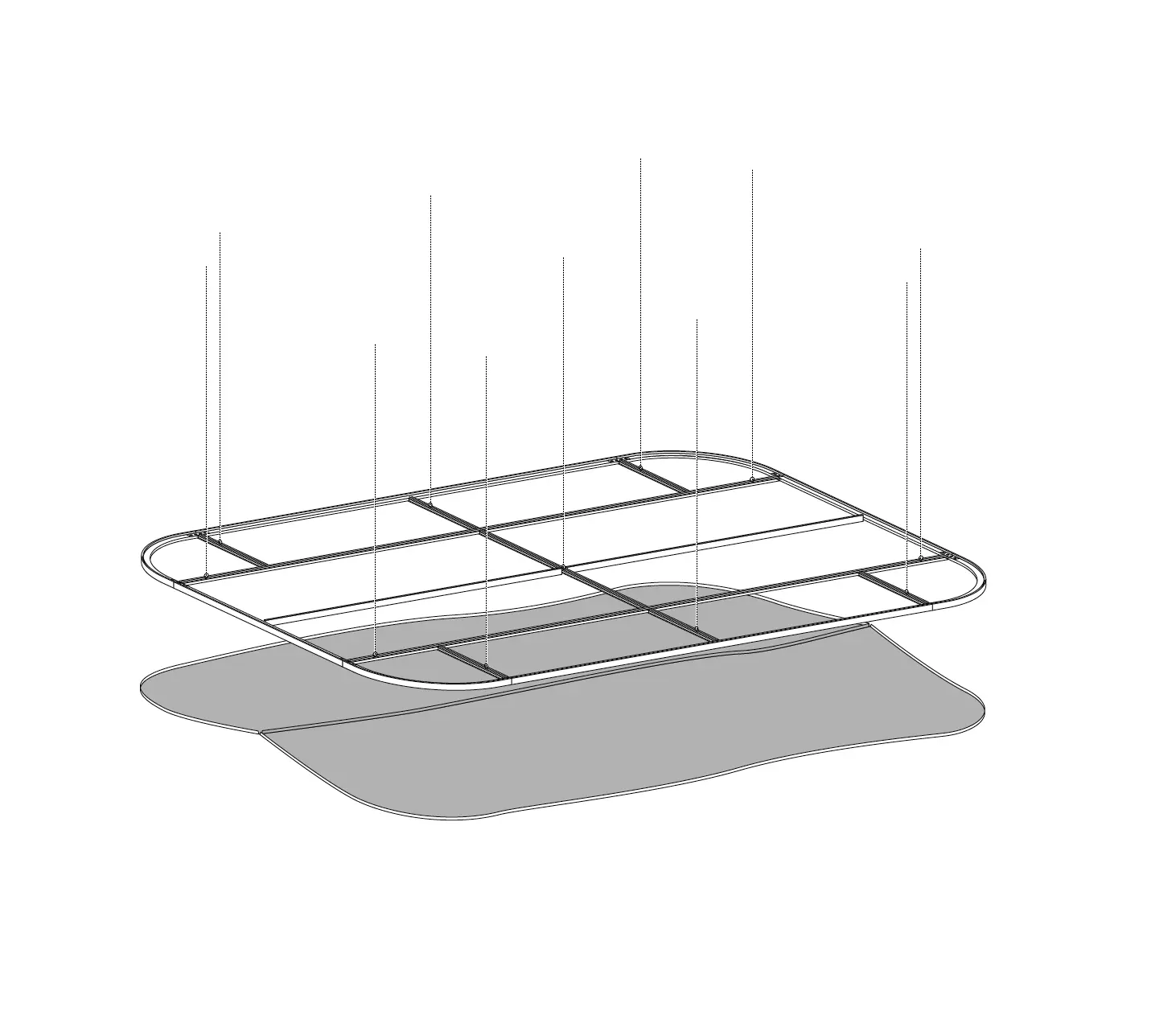 Skizze, Classic Frame, Deckensegel