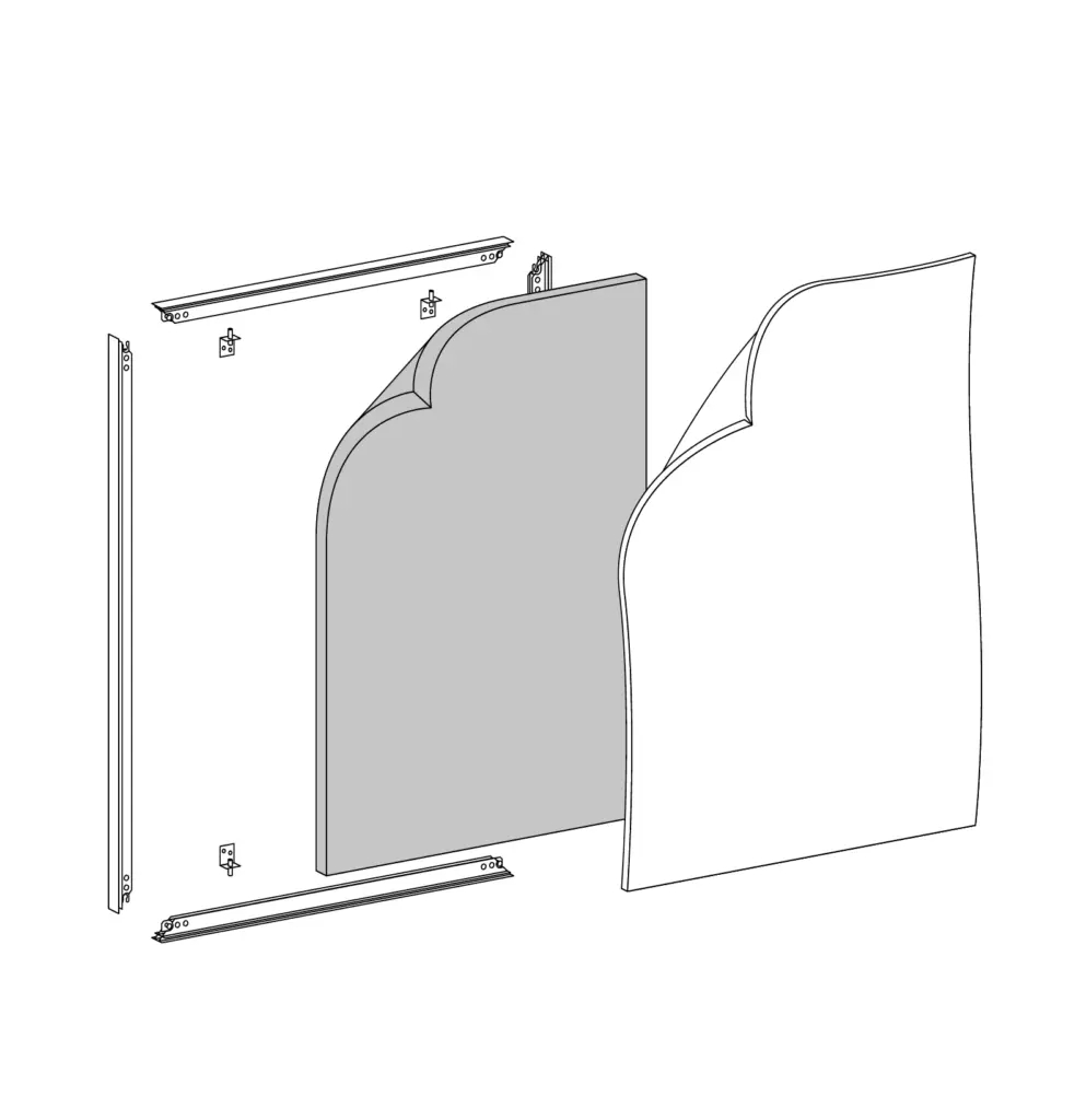 Acoustic Frame, Wandbild, Skizze