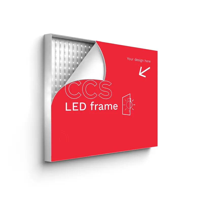 Der CCS LED frame: Ein Textilspannrahmen mit LED-Rückwand