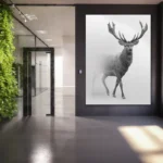 Wandbild mit individuellem Textildruck in einem Eingangsbereich