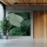 Wandbild mit individuellem Textildruck in einem Flur