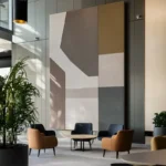 Großflächiges Wandbild mit individuellem Textildruck in einem Aufenthaltsbereich