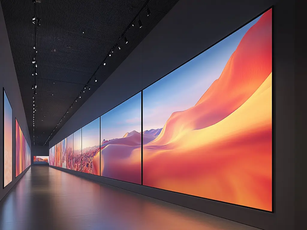 Gang mit Wüstenmotiv in hinterleuchteten LED Frames
