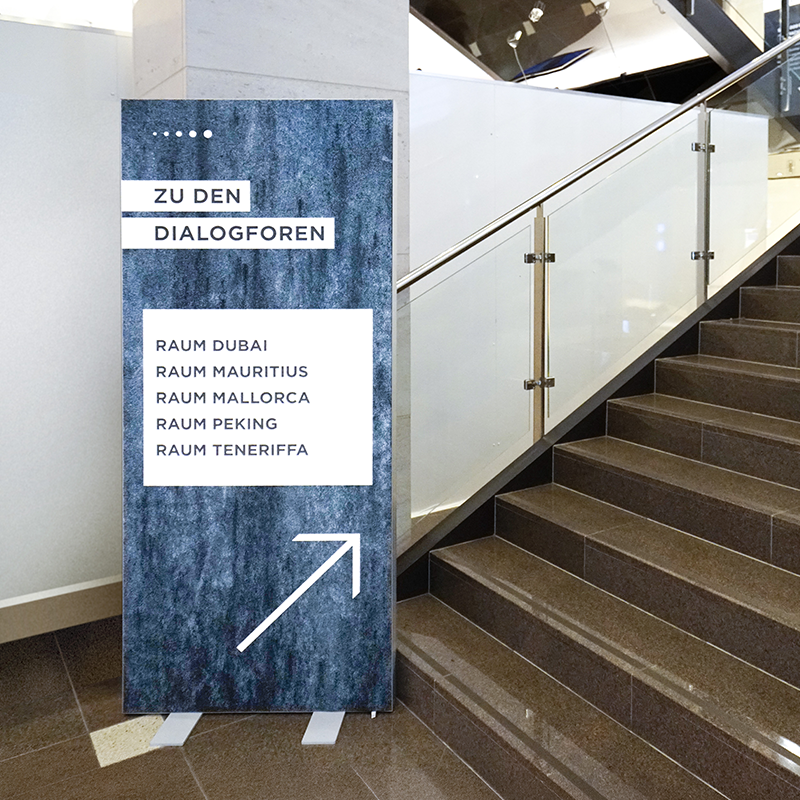 Wegeleitsystem auf einem Kongress