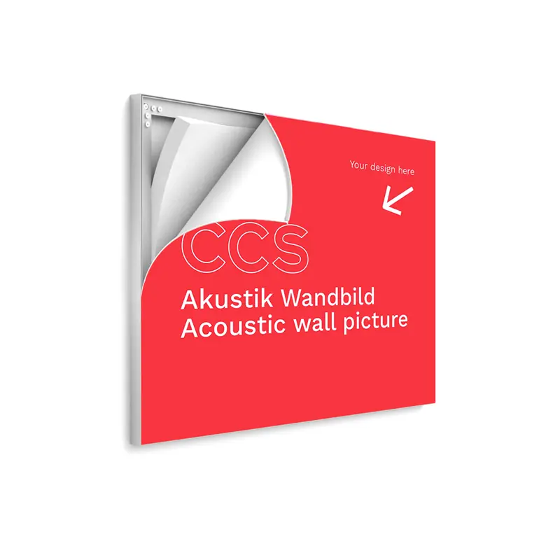 Textilspannrahmen mit Akustikschaum als CCS Akustik Wandbild