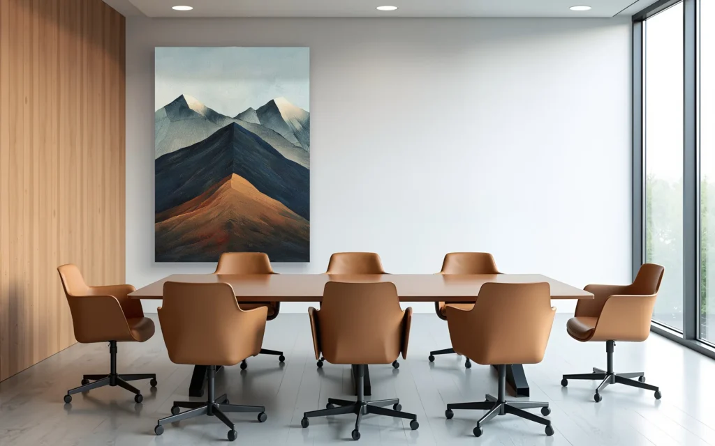 Verbesserung der Büroakustik durch ein schallabsorbierendes Wandbild von CCS