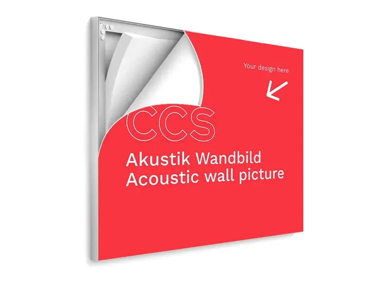 Textilspannrahmen mit Akustikschaum als CCS Akustik Wandbild